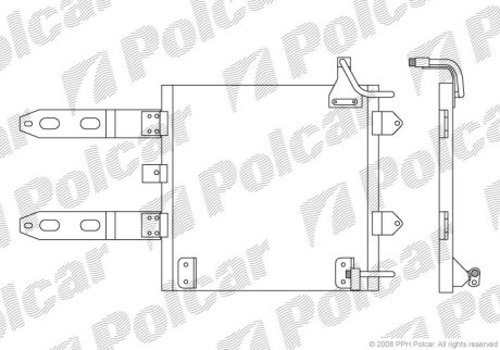 Конденсер, радиатор кондиционера Polcar 9525K8C1