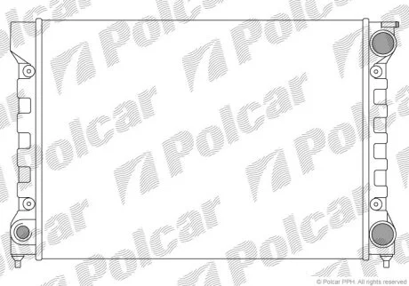 Радиатор охлаждения двигателя Polcar 953408A2