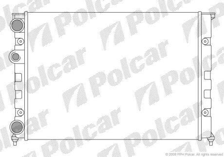 Радиатор охлаждения двигателя Polcar 953808-1
