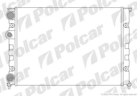 Радиатор охлаждения двигателя Polcar 953808-1