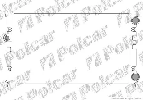 Радиатор охлаждения двигателя Polcar 953808A2