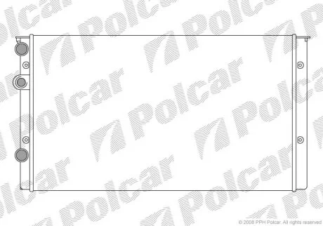 Радиатор охлаждения двигателя Polcar 953808A6