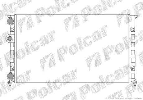 Радиатор охлаждения двигателя Polcar 953808A7