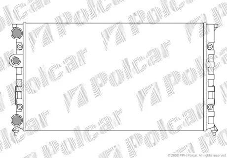 Радиатор охлаждения двигателя Polcar 953808A7