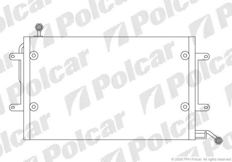 Радиатор кондиционера (Конденсатор) Polcar 9538K8C1