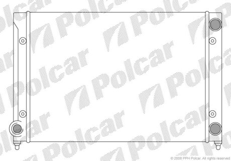 Радиатор охлаждения двигателя Polcar 954608A1