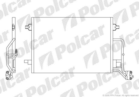 Конденсер, радиатор кондиционера Polcar 9549K8C1S