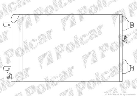 Конденсер, радиатор кондиционера Polcar 9550K8C1S