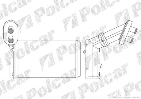 Радиатор отопителя Polcar 9550N8-1