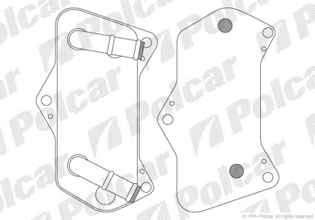 Радиатор масляный Polcar 9555L8-2