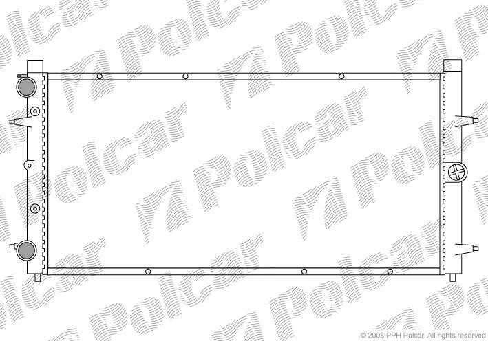 Радиатор охлаждения двигателя Polcar 956608-2 (фото 1)