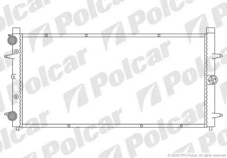 Радиатор охлаждения двигателя Polcar 956608-2