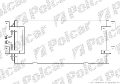 Конденсер, радиатор кондиционера Polcar 9566K8C1