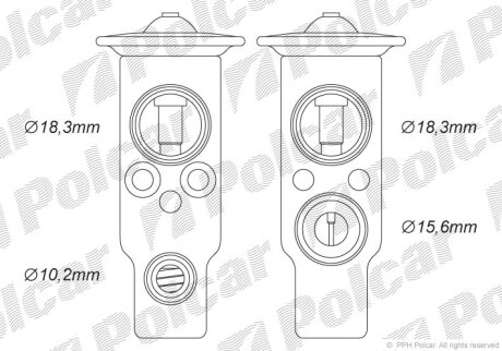 Клапан кондициоера Polcar 9566KZ-1