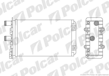 Радиатор отопителя Polcar 9566N8-4