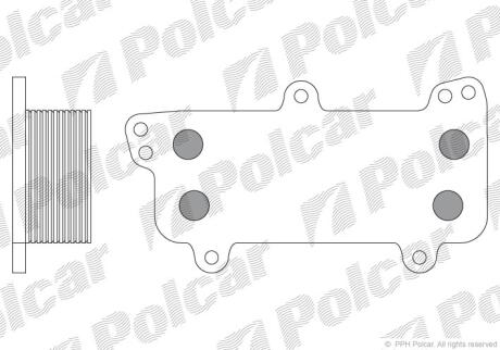 Радиатор масляный Polcar 9568L8-1