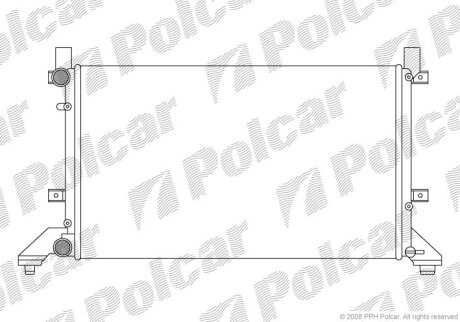 Радиатор охлаждения двигателя Polcar 957108B1