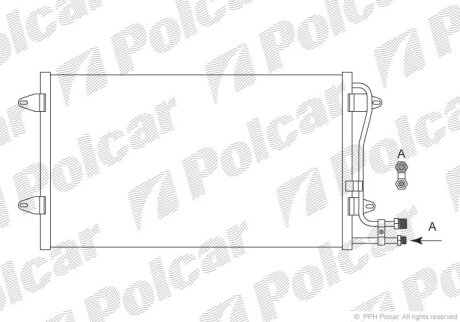 Конденсер, радиатор кондиционера Polcar 9571K8C1S