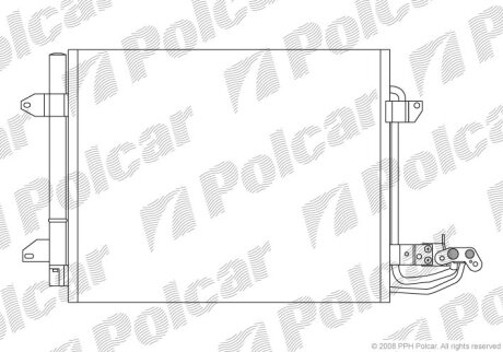 Радиатор кондиционера (Конденсатор) Polcar 9578K8C1S