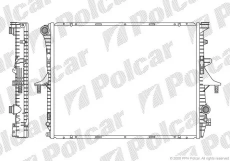 Радиатор охлаждения двигателя Polcar 9580081X