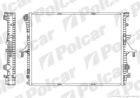 Радиатор охлаждения двигателя Polcar 958008-3