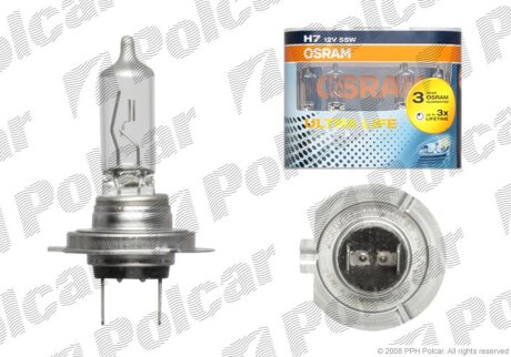 Лампа галогенная 12В H7 55Вт Polcar 99ZB172A