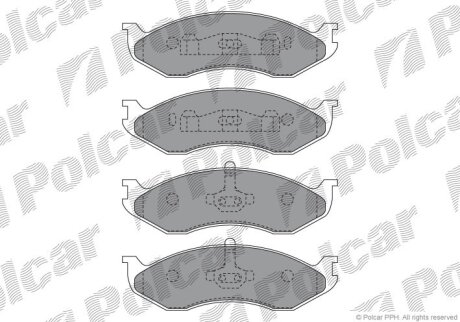 Тормозные колодки дисковые передние, комплект Polcar IE140968
