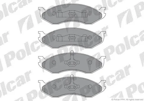 Тормозные колодки дисковые передние, комплект Polcar IE140968