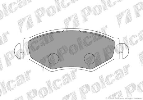 Тормозные колодки дисковые передние, комплект Polcar S70-0070