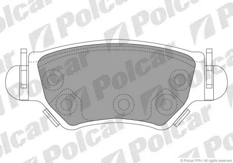 Тормозные колодки дисковые задние, комплект Polcar S70-1054
