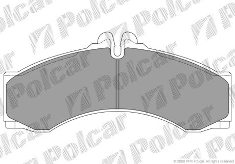 Тормозные колодки дисковые задние, комплект Polcar S70-2022