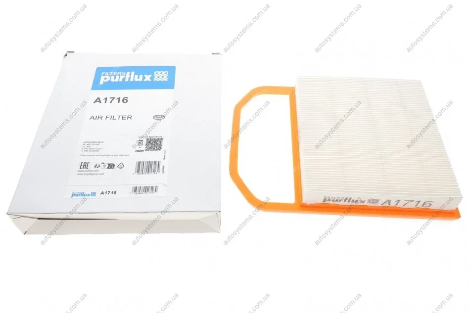 Фільтр повітряний MB C-class (W205/C205)/E-class (A207/C207/S212)/S (W222/C217) Purflux A1716 (фото 1)