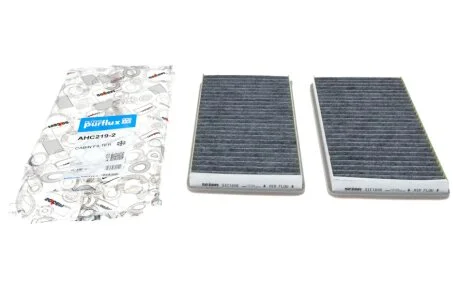 Фільтр салону BMW 5 (E60) 3.0D 01- (вугільний) (к-кт 2 шт.) Purflux AHC219-2