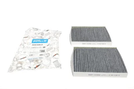 Фільтр салону BMW 5 (F10)/7 (F01) 2.0-6.0 08- (вугільний) (к-кт 2 шт.) Purflux AHC336-2