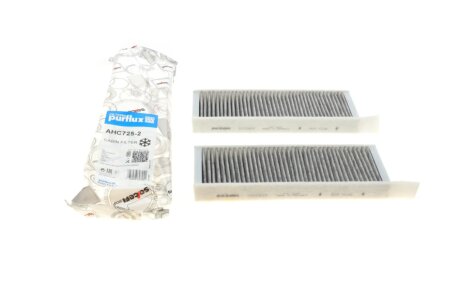 Фільтр салону Citroen C4 20-/Opel Corsa F 19- (к-кт 2шт) (вугільний) Purflux AHC725-2