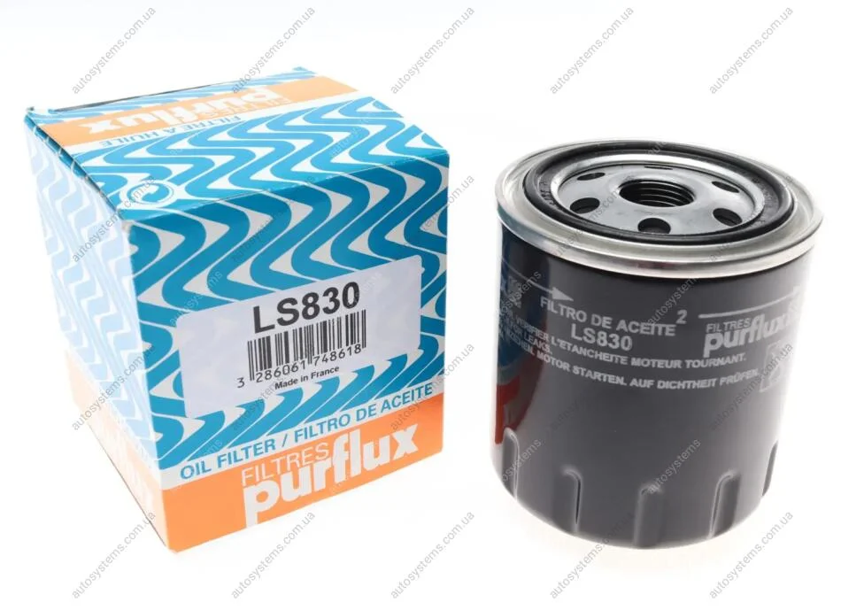 Фільтр масляний Nissan Primera/Almera/Sunny 1.3-3.0i 70-07 Purflux LS830 (фото 1)