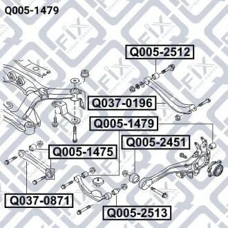 Сайлентблок задньої цапфи Q-fix Q0051479
