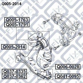 Сайлентблок переднего переднего рычага Q-fix Q0052014