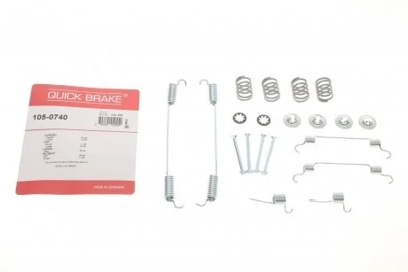 Комплект пружинок колодок ручника Fiat Scudo 94- (255x60) (Bendix) Quick-brake 105-0740