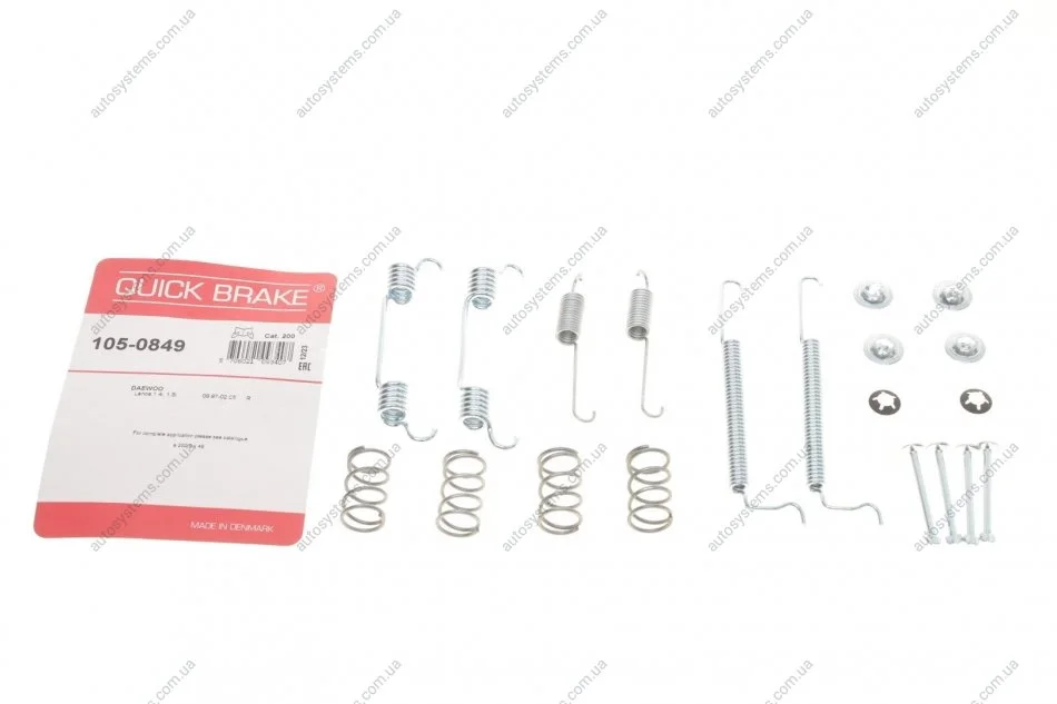 Комплект пружинок колодок ручника Chevrolet Aveo/Daewoo Lanos 1.2-1.6 97- (Daewoo) Quick-brake 105-0849 (фото 1)