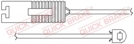 Датчик зносу,гальм.колодки Quick-brake WS0106A