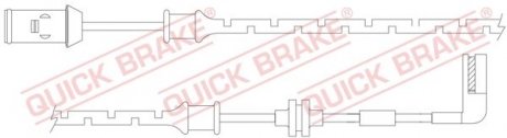 Датчик зносу гальмівних колодок (передніх) Opel Vectra B 95-03 (L=660mm) К-кт 2 шт. Quick-brake WS 0166 A