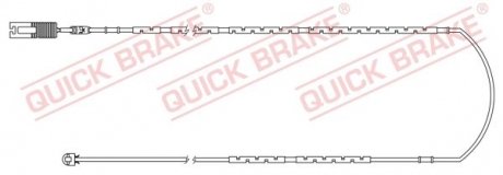 Датчик зносу гальмівних колодок (задніх) BMW 3 (E46) 98-06 (L=1410mm) Quick-brake WS 0192 A