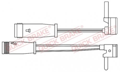 Датчик зносу гальмівних колодок (передніх) MB E-class (W211/S211) 02-09 (L=97mm/L=1025mm) К-кт 2 шт. Quick-brake WS 0214 A