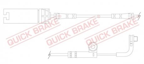 Датчик зносу гальмівних колодок (передніх) BMW 5 (E60/E61)/6 (E63) 03- Quick-brake WS 0218 A