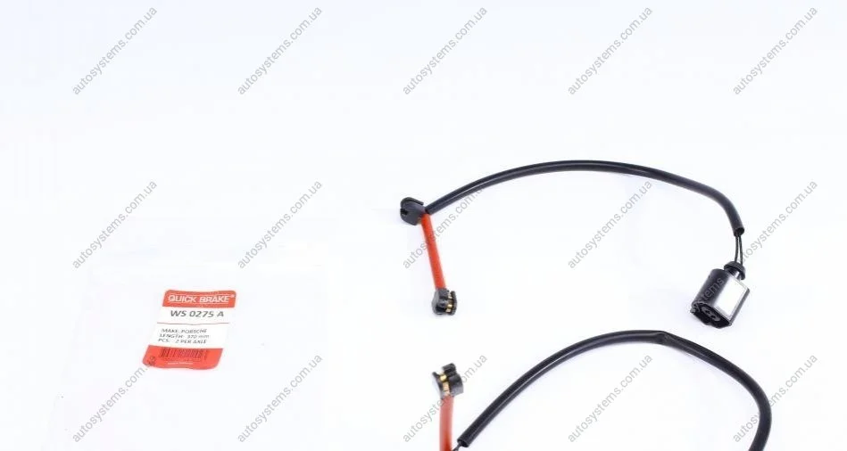 Датчик зносу гальмівних колодок (передніх) VW Touareg/Porsche Cayenne 02-10 (L=370mm) К-кт 2 шт. Quick-brake WS 0275 A (фото 1)