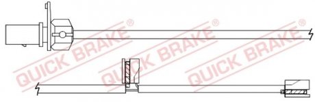 Датчик зносу гальмівних колодок (передніх) Audi A7/Q5 08- Quick-brake WS 0357 A