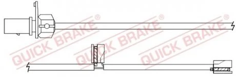 Датчик зносу гальмівних колодок (передніх) Audi A7/Q5 08- Quick-brake WS 0357 A