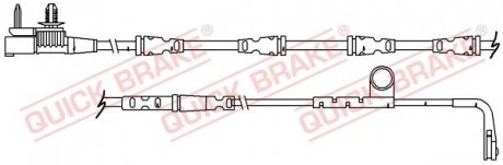 Датчик зносу гальмівних колодок (передніх) Land Rover/Range Rover Sport 12- (L=1384mm) Quick-brake WS 0364 A