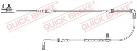 Датчик зносу гальмівних колодок (задніх) Land Rover/Range Rover 2.0/2.0D/2.2TD 15- (L=1220mm) Quick-brake WS 0414 A